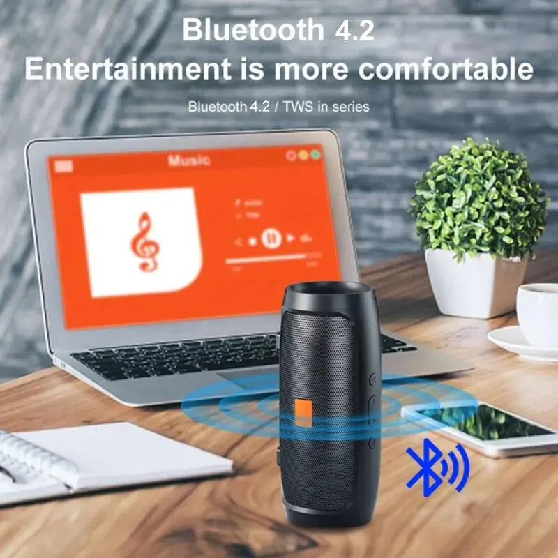 Alto-falante bluetooth duplo estéreo ao ar livre, usb reprodução fm.